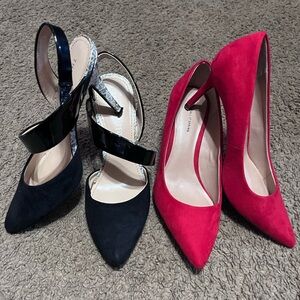 Elegant Black and Red Women's Heels